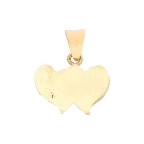 Dije diseño especial motivo corazones en oro amarillo 14 kilates.