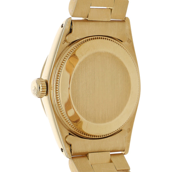 Reloj Rolex para dama modelo Oyster Perpetual DateJust en oro amarillo 18 kilates.